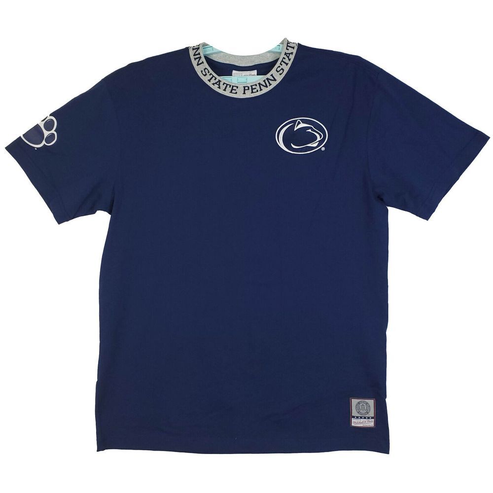 Penn‎ State Nittany Lions Mitchell & Ness NCAA L Large Shirt Woven Collar NWT